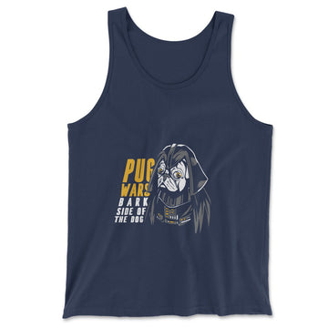 Darth Pug Men/Unisex Tank in Navy color